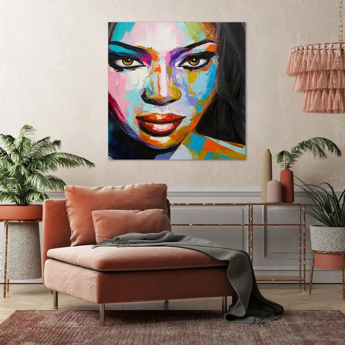 Quadro em tela - É impossível tirar os olhos - 70x70 cm