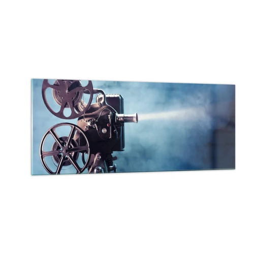 Quadro em vidro - No cinema antigo - 100x40 cm