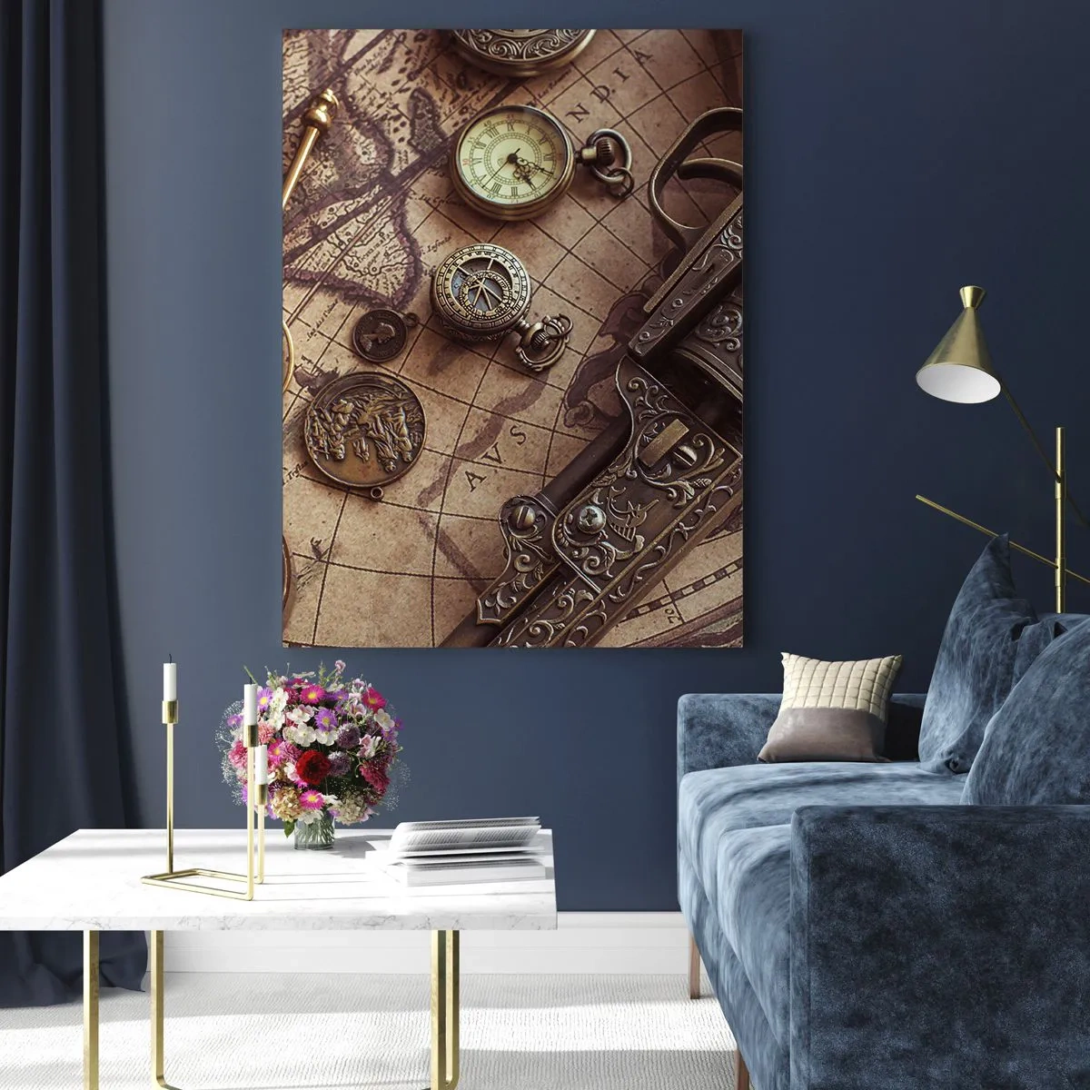 Quadro em vidro - A aventura nos chama - 50x70 cm