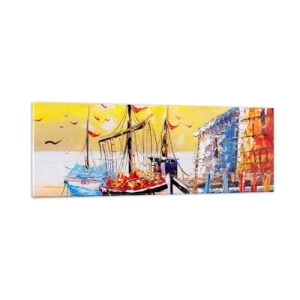 Quadro em vidro - Feliz retorno - 90x30 cm