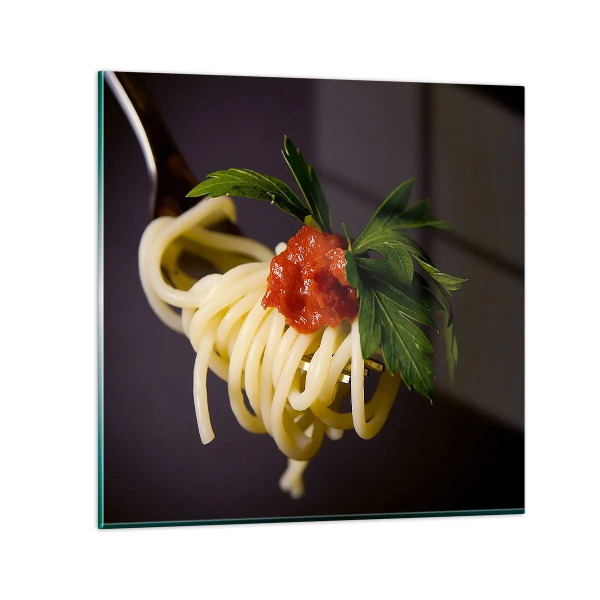 Quadro em vidro - Saborosa mordida - 60x60 cm