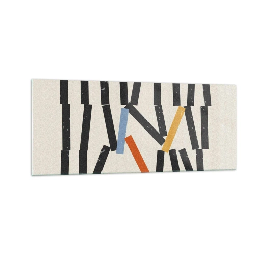 Quadro em vidro - Dominó – composição - 100x40 cm