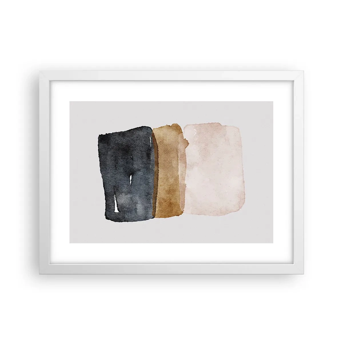 Pôster em moldura branca - Composição das cores da terra - 40x30 cm