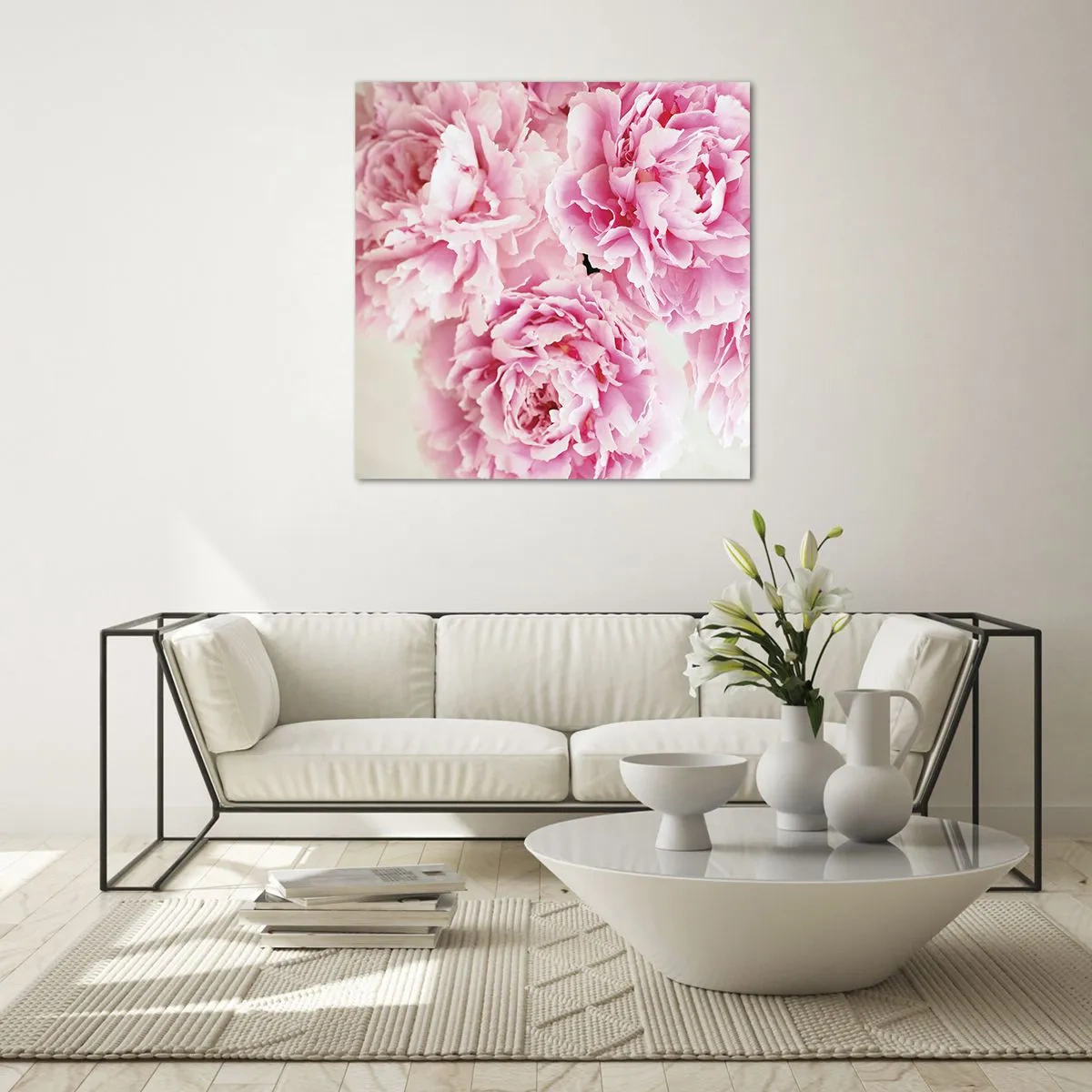 Quadro em vidro - Em esplendor rosa - 50x50 cm