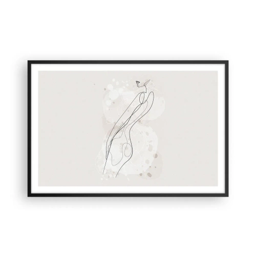 Pôster com moldura preta - Errar o olhar - 91x61 cm