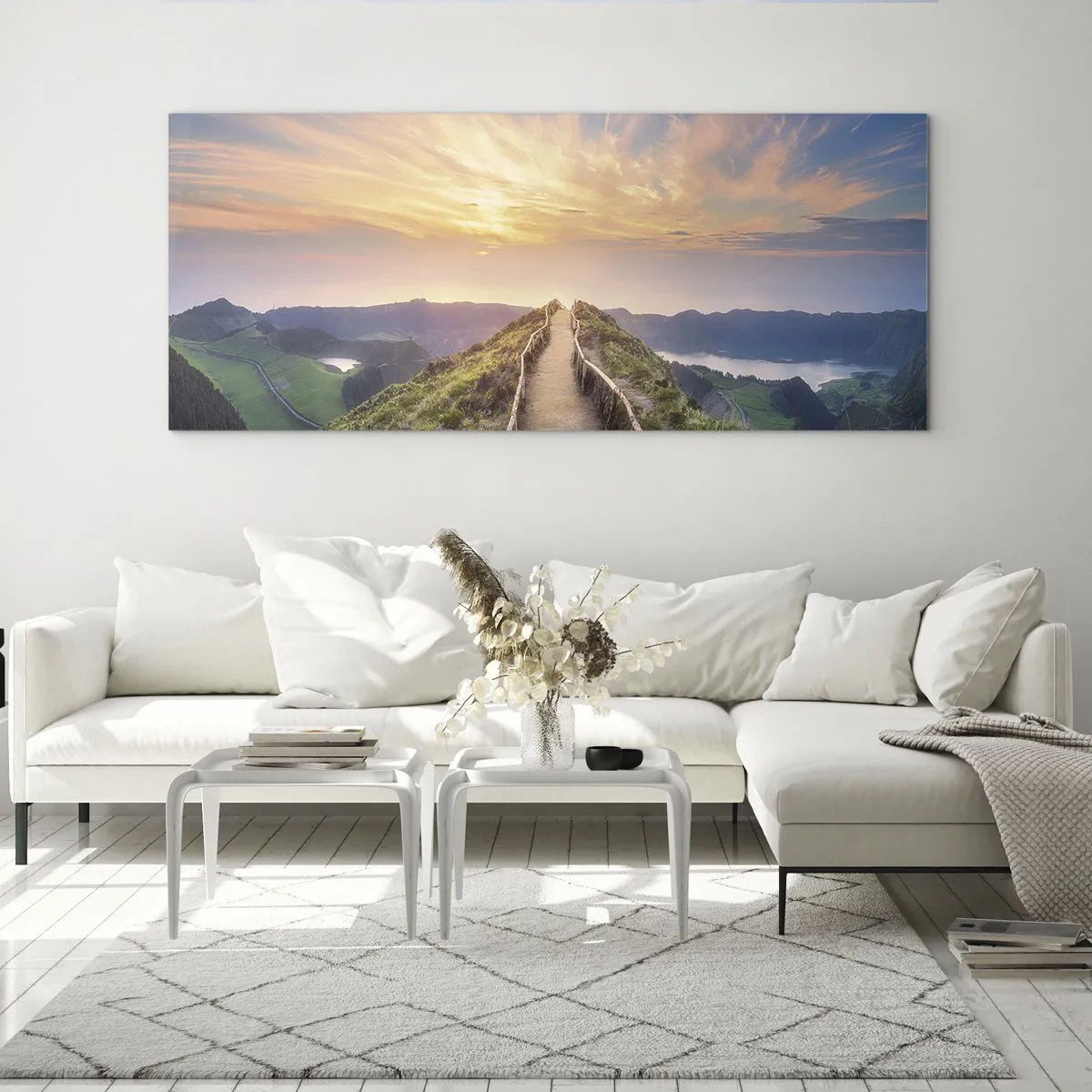 Quadro em vidro - Perto do céu - 90x30 cm