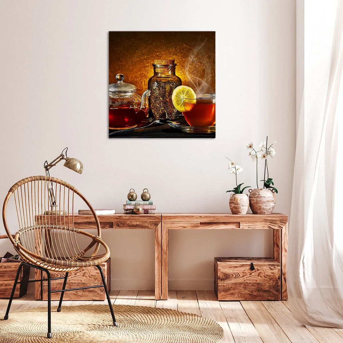 Quadro em tela - Ao estilo dos mestres holandeses - 50x50 cm
