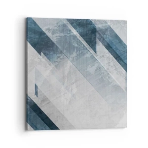 Quadro em tela - Arte espacial – movimento cinzento - 70x70 cm