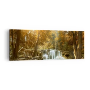 Quadro em tela - A cascata do parque - 140x50 cm