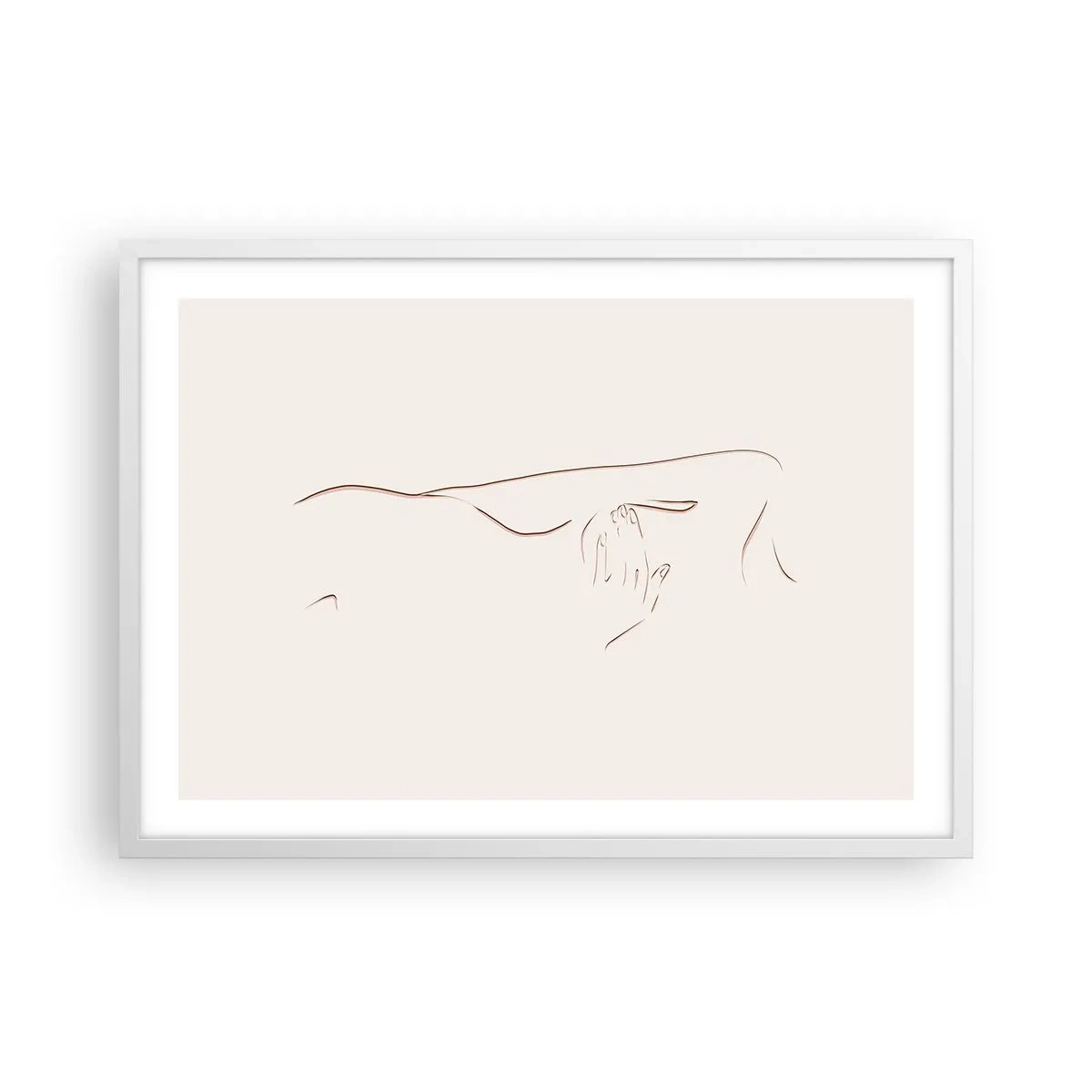 Pôster em moldura branca - A forma do desejo - 70x50 cm