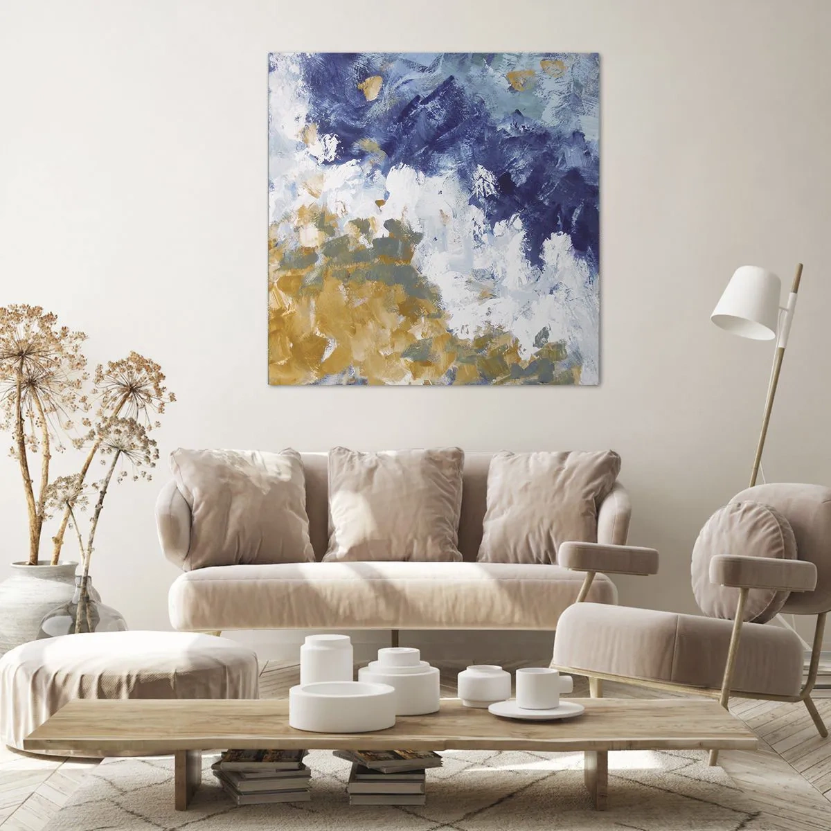 Quadro em tela - Dança dos elementos - 50x50 cm