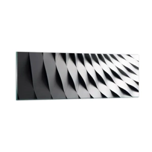 Quadro em vidro - Na superfície das ondas - 90x30 cm