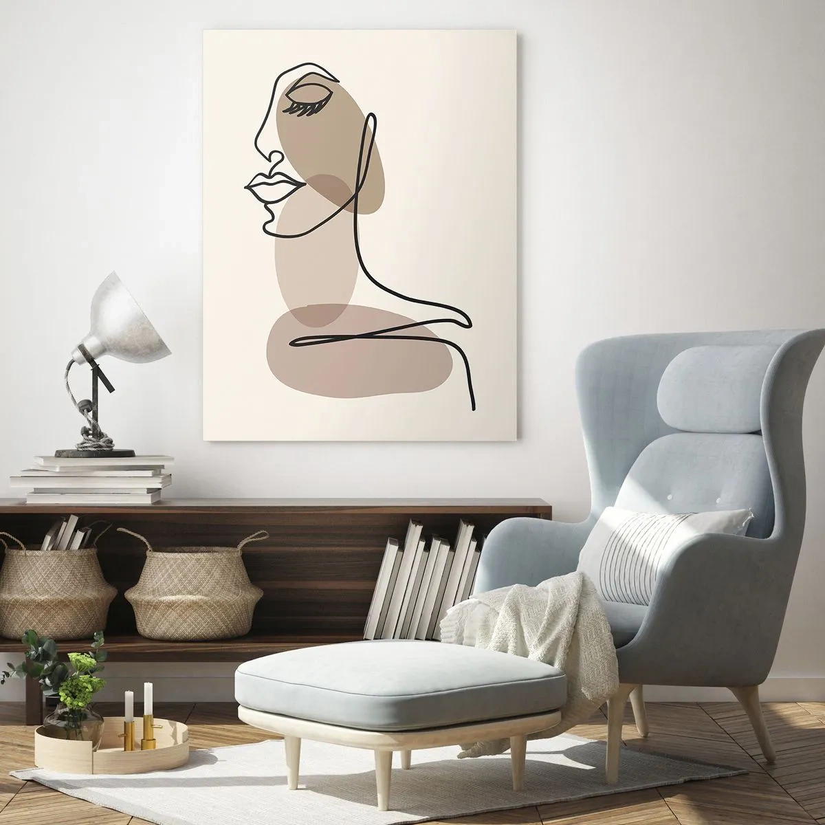 Quadro em vidro - Uma certa linha de beleza - 50x70 cm
