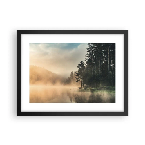 Pôster com moldura preta - O nascimento do dia - 40x30 cm