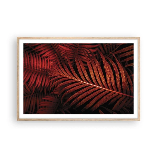 Pôster com moldura de carvalho claro - O calor da vida - 91x61 cm