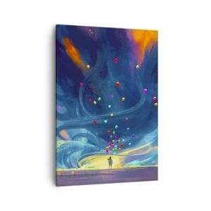 Quadro em tela - Ao vento azul - 50x70 cm