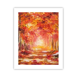 Pôster - Floresta de cobre - 40x50 cm