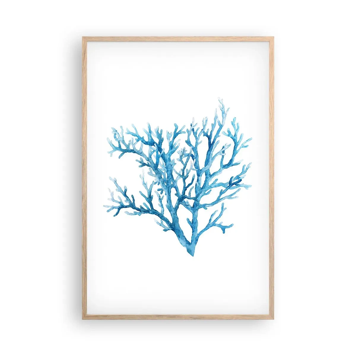 Pôster com moldura de carvalho claro - Filigrana náutica - 61x91 cm