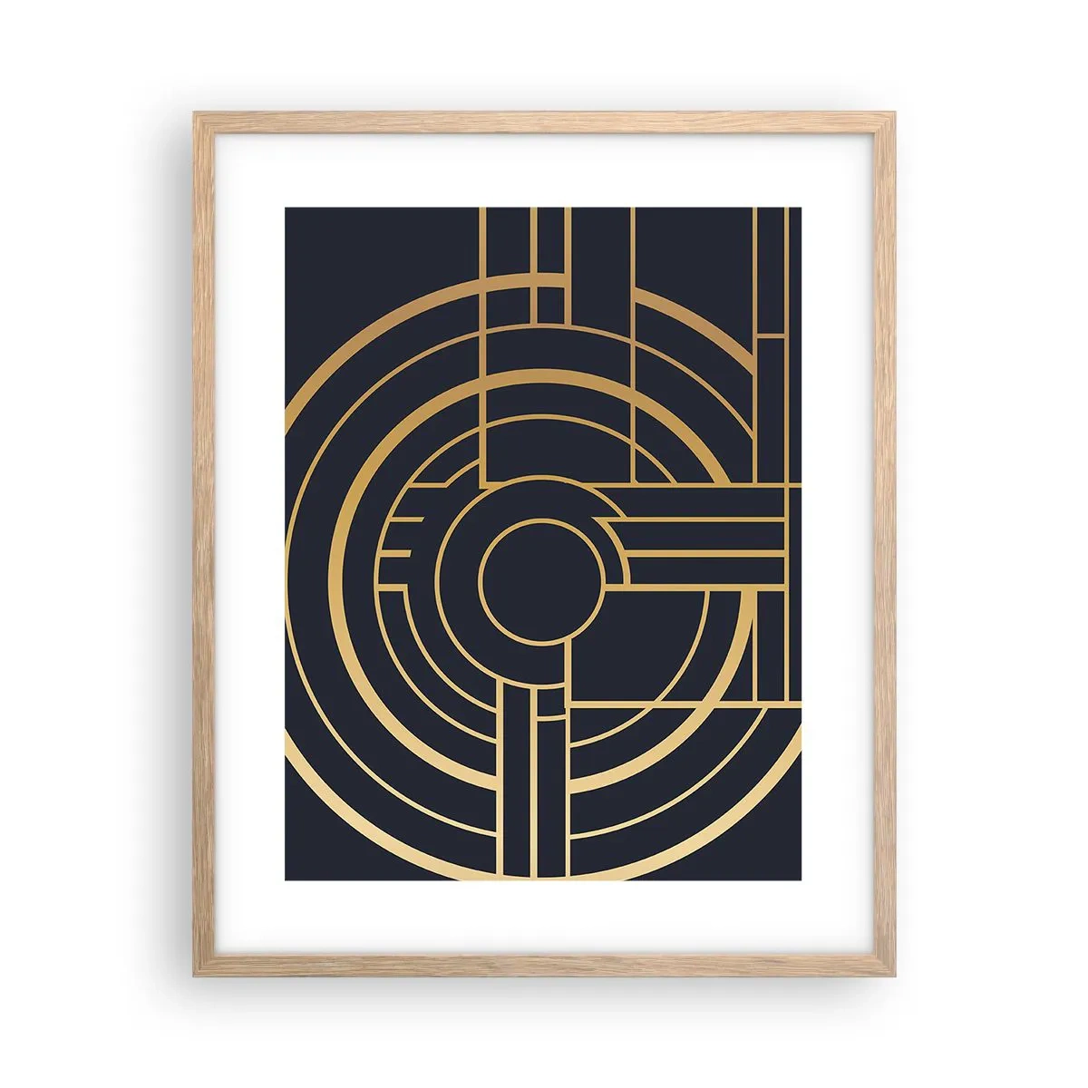 Pôster com moldura de carvalho claro - Rotação das coisas - 40x50 cm