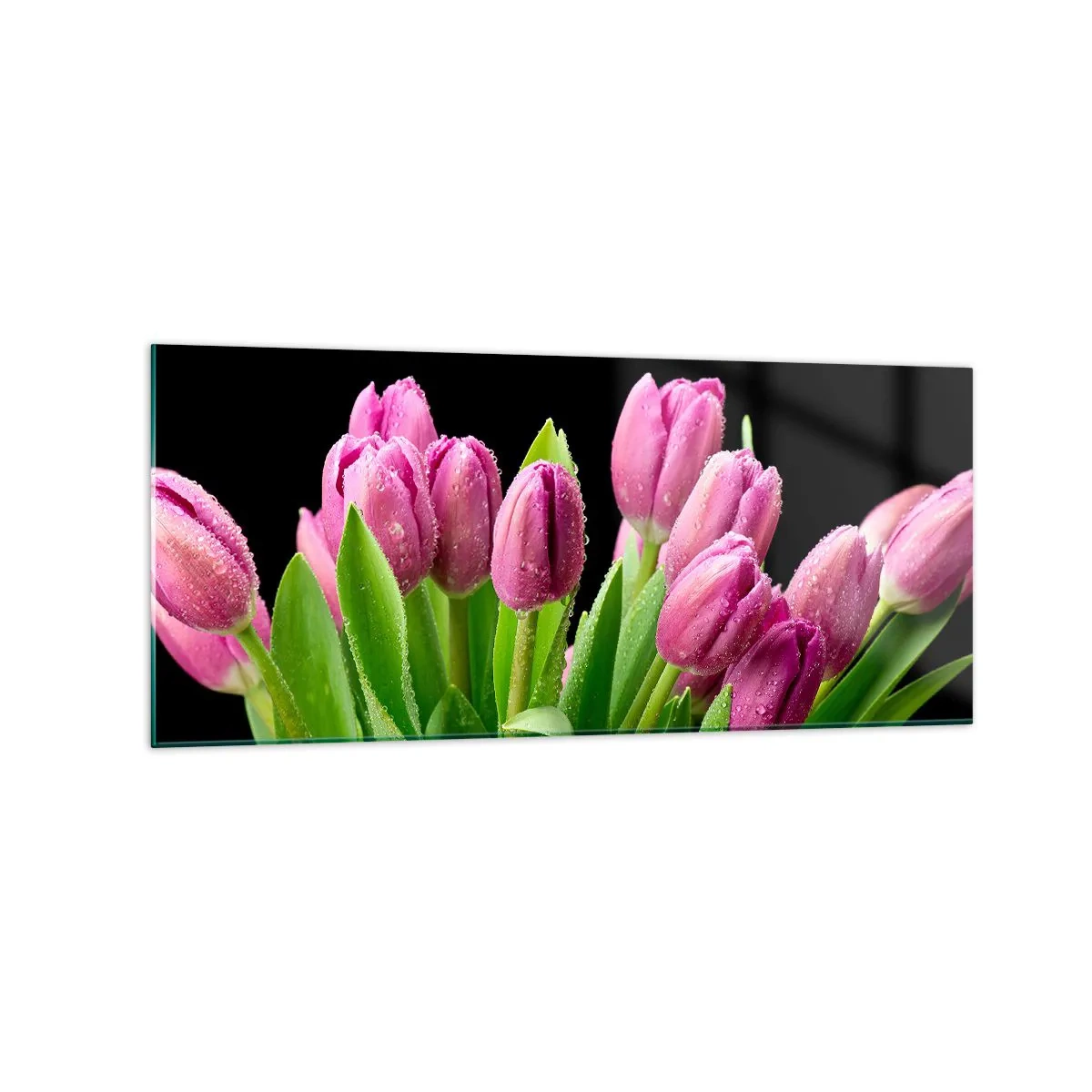 Quadro em vidro - Alegria lilás da primavera - 120x50 cm