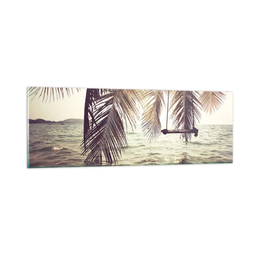 Quadro em vidro - Deixe-se levar pela imaginação - 90x30 cm