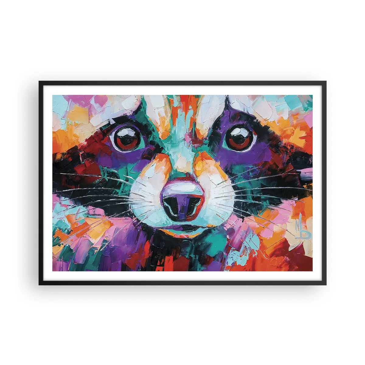 Pôster com moldura preta - Apenas boas emoções - 100x70 cm