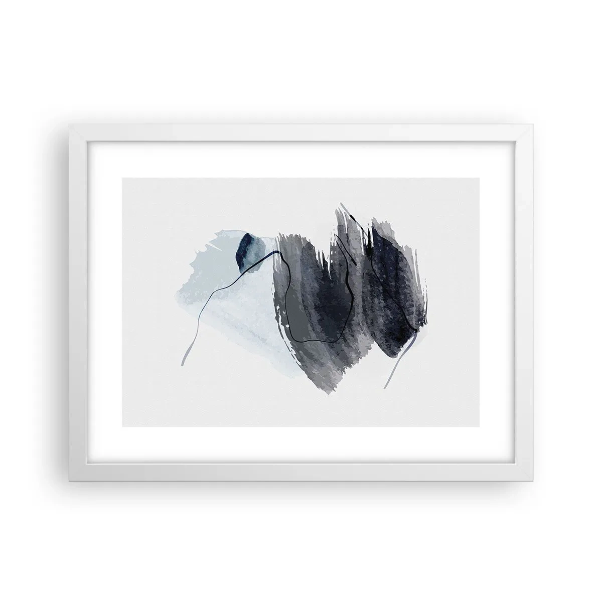 Pôster em moldura branca - Intensidade e movimento - 40x30 cm
