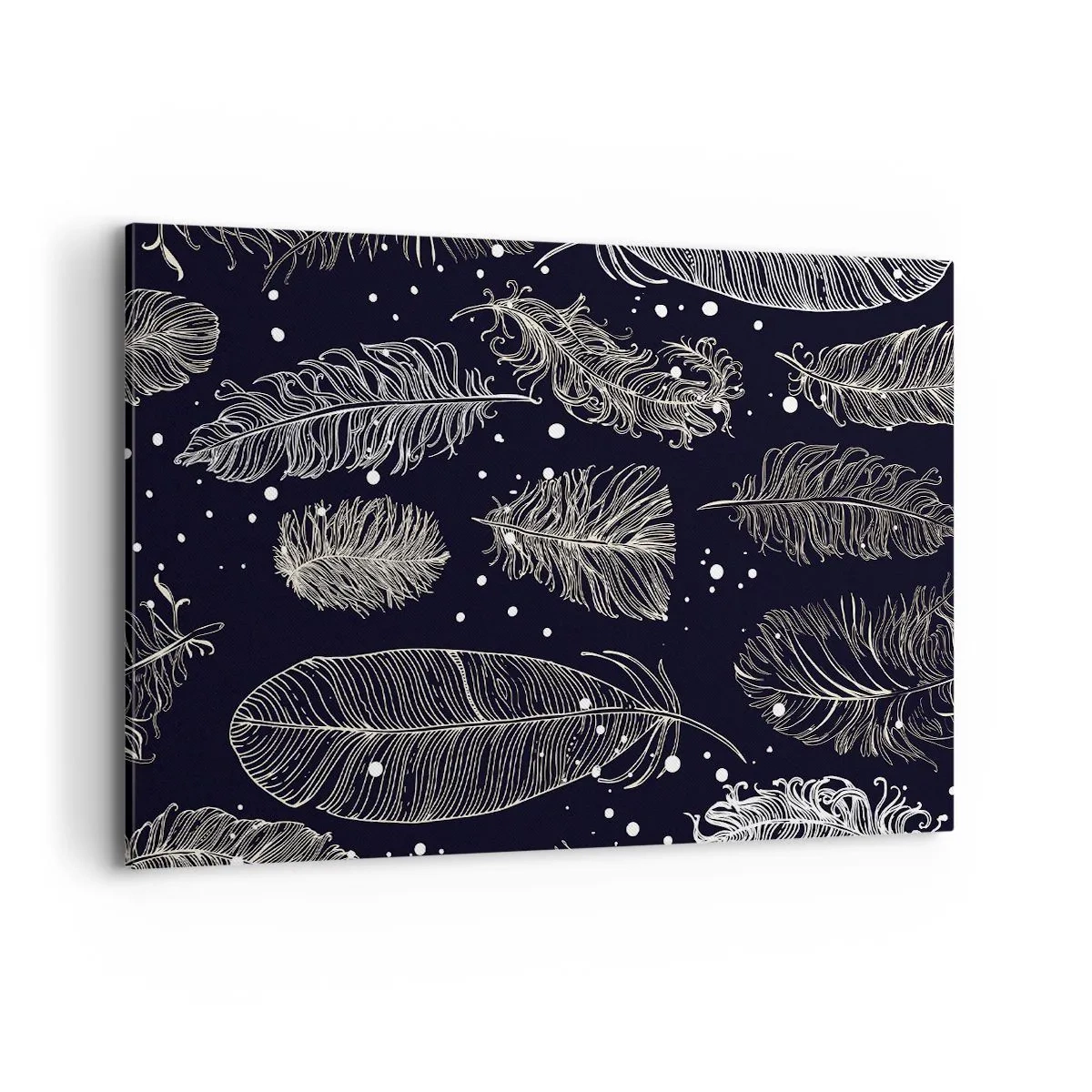 Quadro em tela - Rendas de penas - 120x80 cm