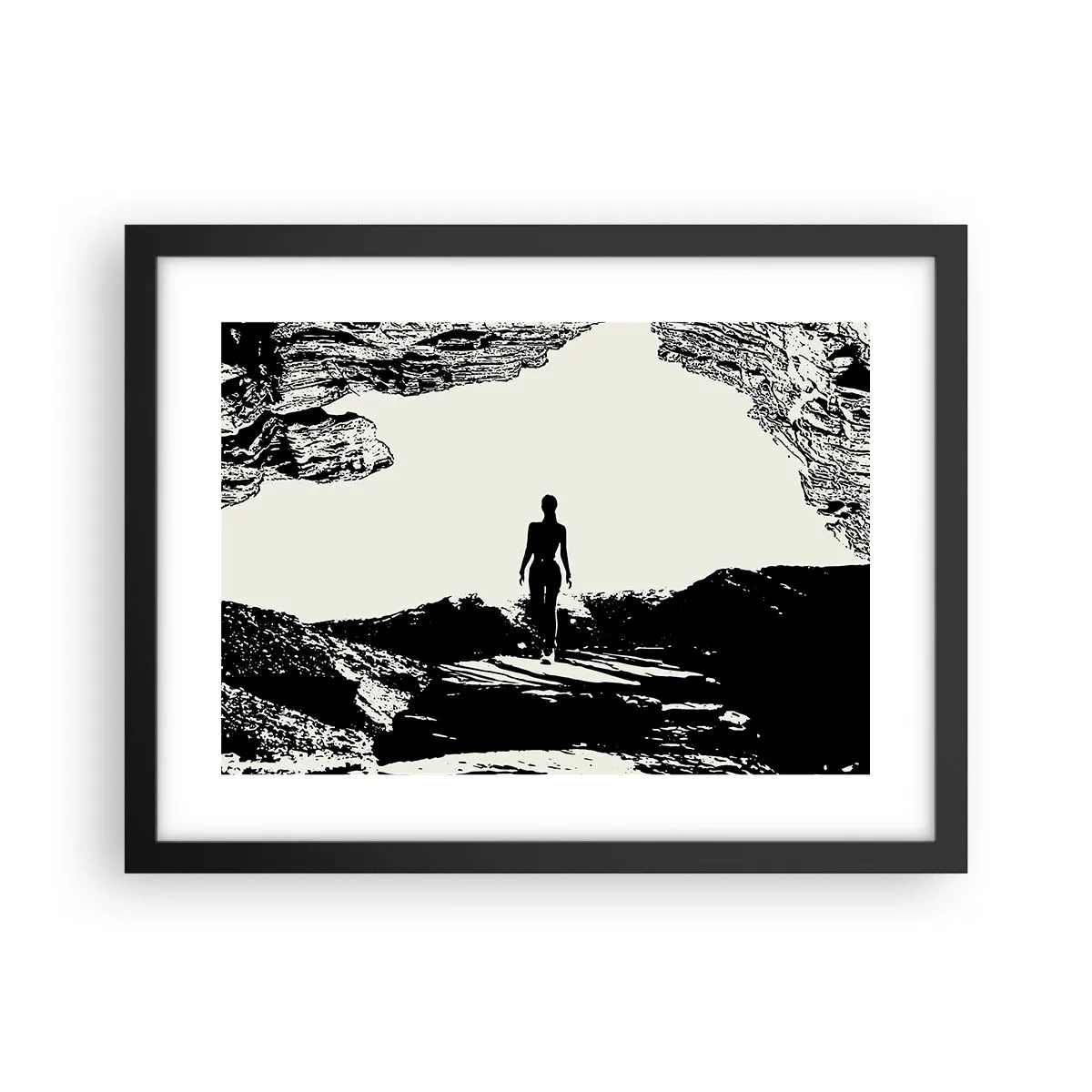 Pôster com moldura preta - Novo visual - 40x30 cm