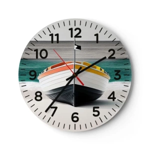 Relógio de parede - Relógio em vidro - No seu lugar - 30x30 cm