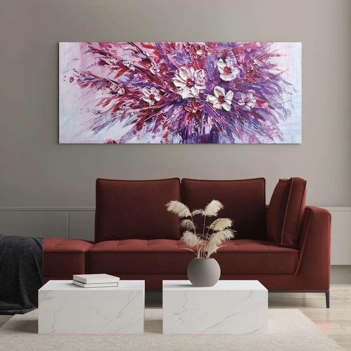 Quadro em vidro - Inocência e paixão - 100x40 cm
