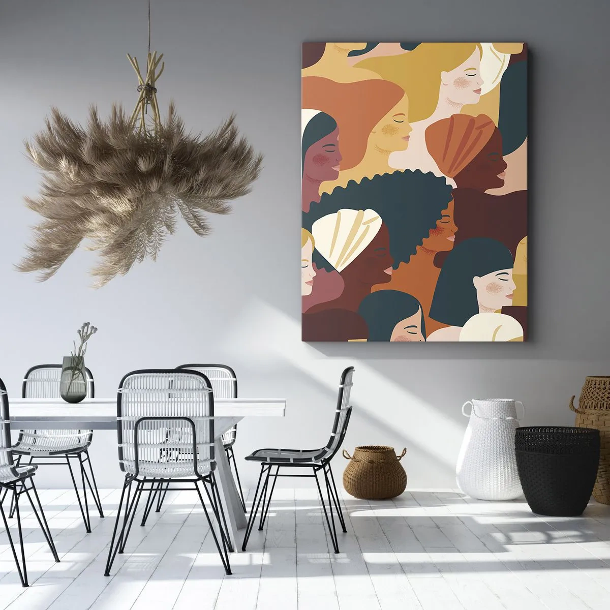 Quadro em tela - Apenas feminilidade - 55x100 cm