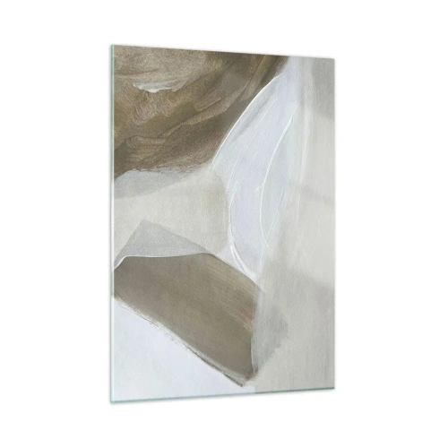 Quadro em vidro - Uma onda de branco - 50x70 cm