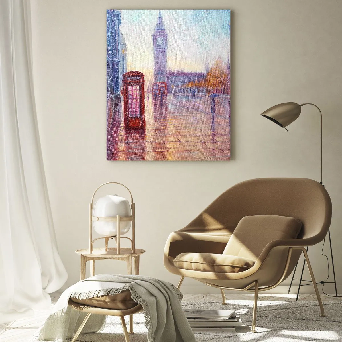 Quadro em vidro - Um dia de outono em Londres - 50x70 cm