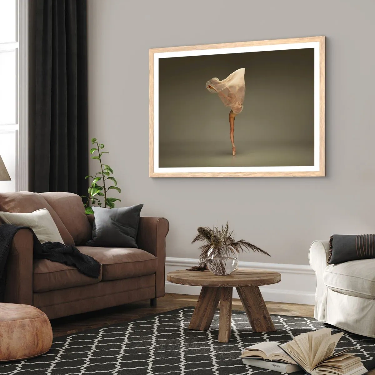 Pôster com moldura de carvalho claro - Prestes a voar - 70x50 cm