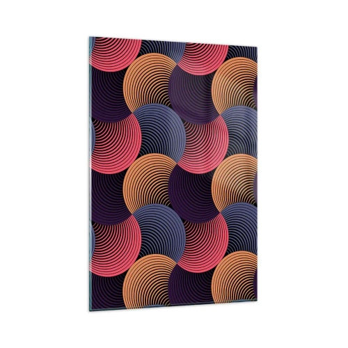 Quadro em vidro - Num ritmo circular - 80x120 cm