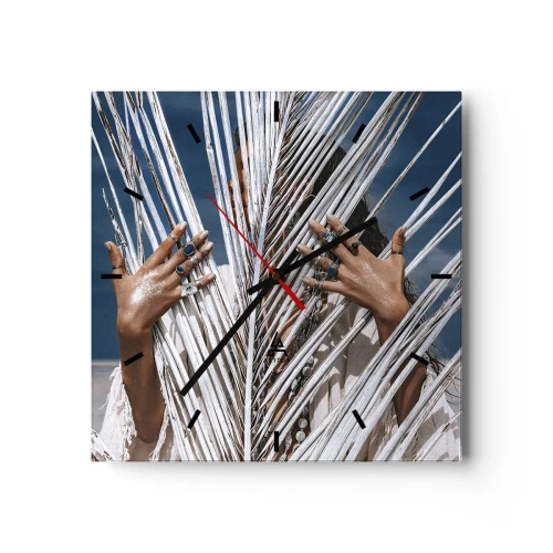 Relógio de parede - Relógio em vidro - A xamã - 40x40 cm