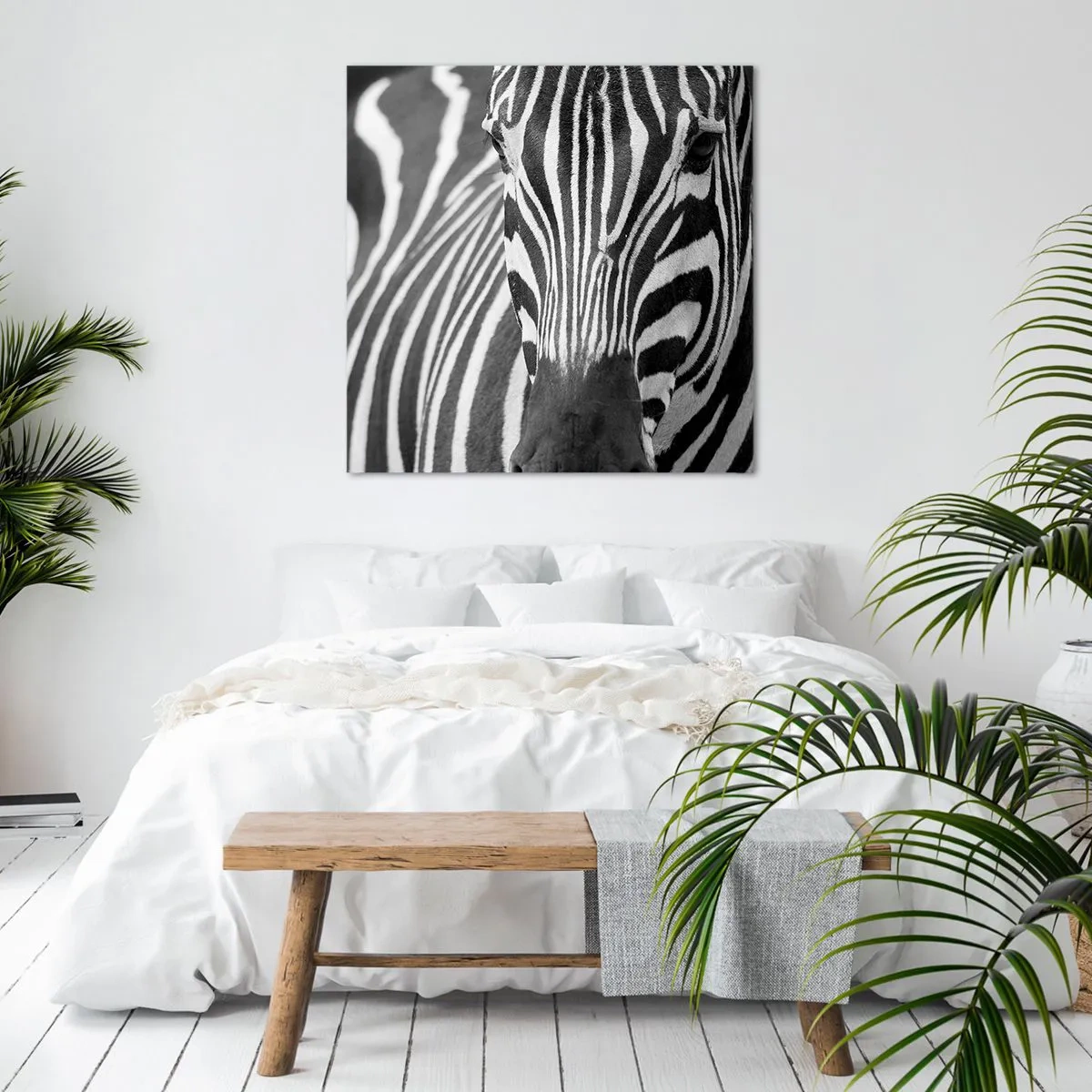 Quadro em tela - O mundo é preto e branco - 70x70 cm