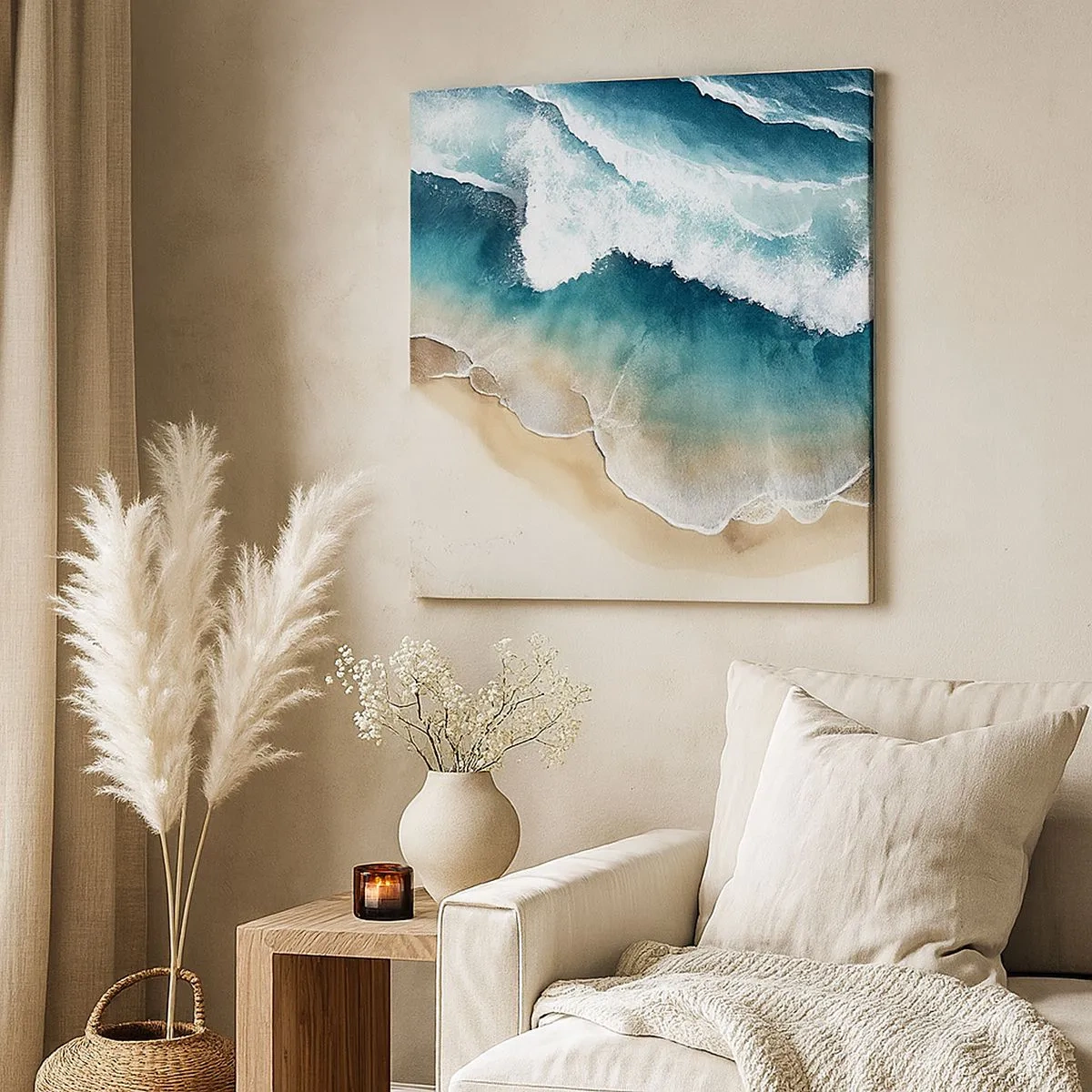 Quadro em tela - O eterno encontro - 30x30 cm