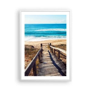 Pôster em moldura branca - Corra! - 50x70 cm