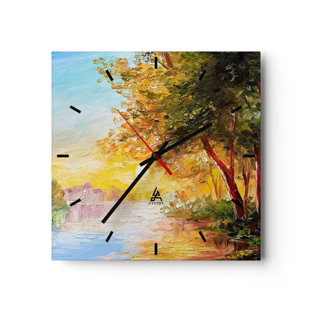 Relógio de parede - Relógio em vidro - Et in Arcadia ego - 30x30 cm