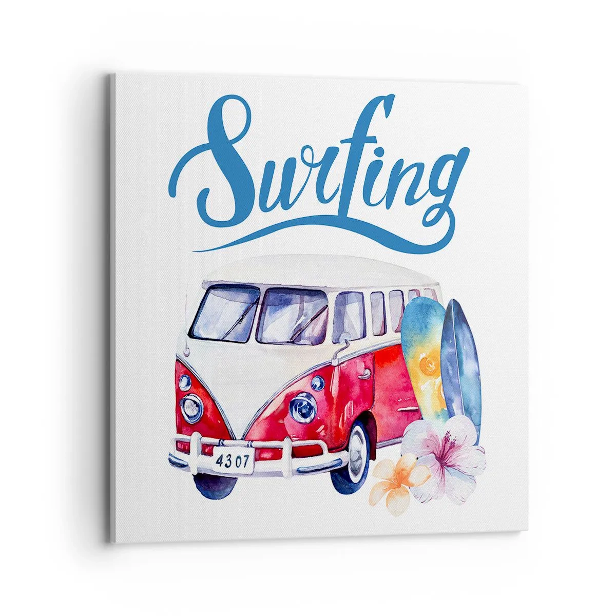 Quadro em tela - Pepino - um clássico para um surfista - 70x70 cm