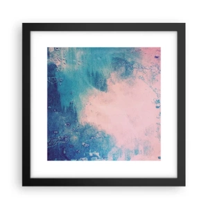 Pôster com moldura preta - Abraço azul - 30x30 cm