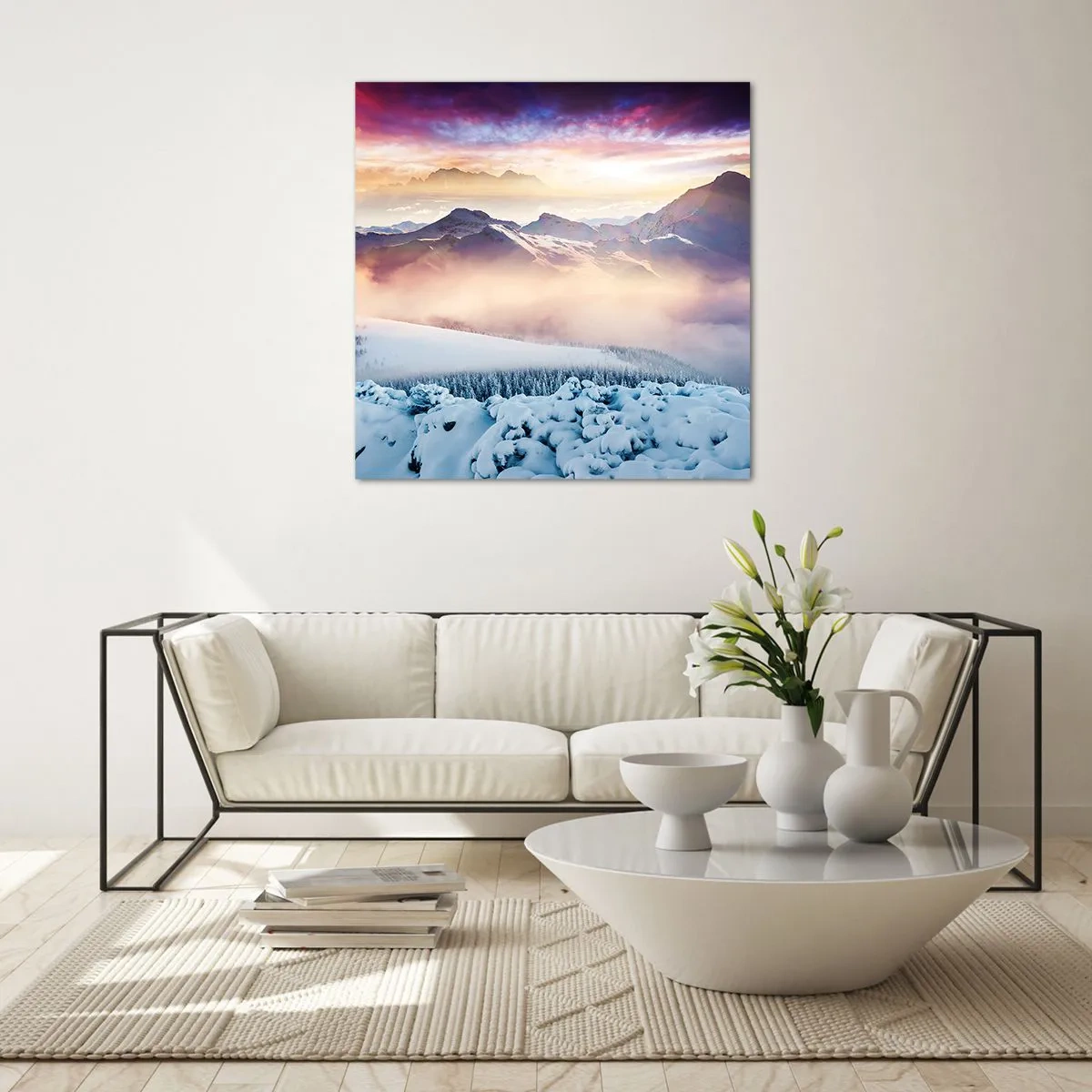 Quadro em vidro - O poder e a pureza da natureza - 60x60 cm