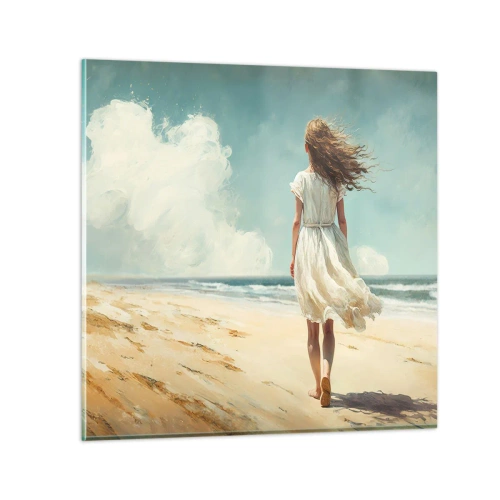 Quadro em vidro - Para encontrar o sol e o vento - 30x30 cm