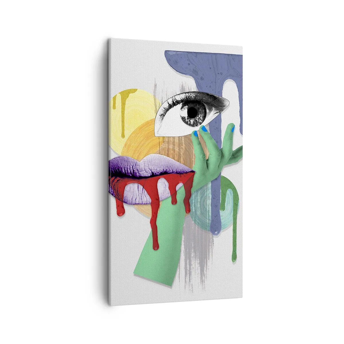 Quadro em tela - Retrato desconstruído - 45x80 cm