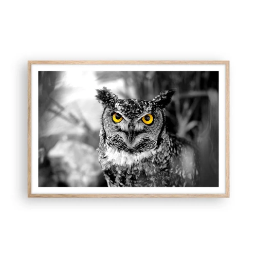 Pôster com moldura de carvalho claro - Nada pode ser escondido - 91x61 cm