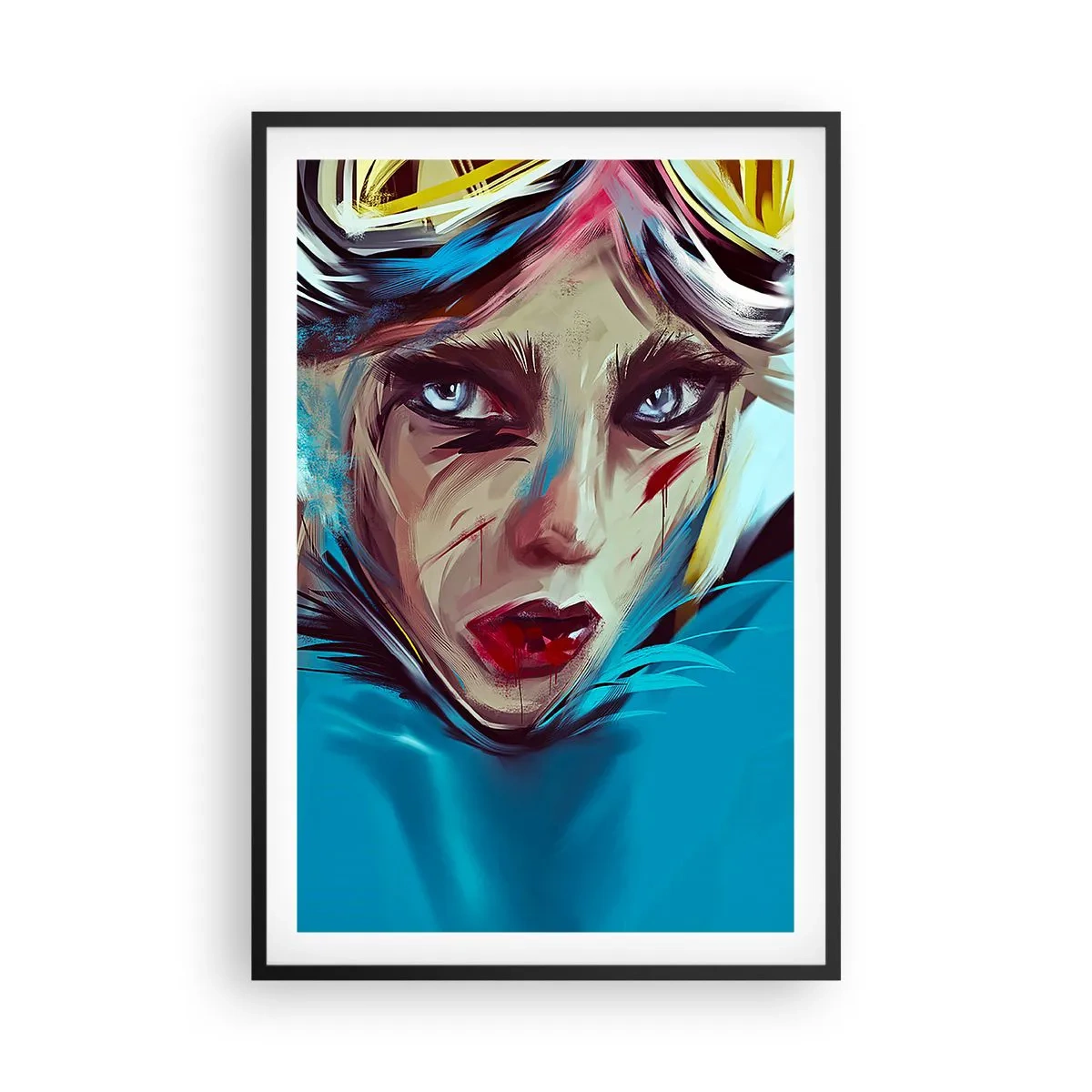 Pôster com moldura preta - A guerreira das estradas - 61x91 cm