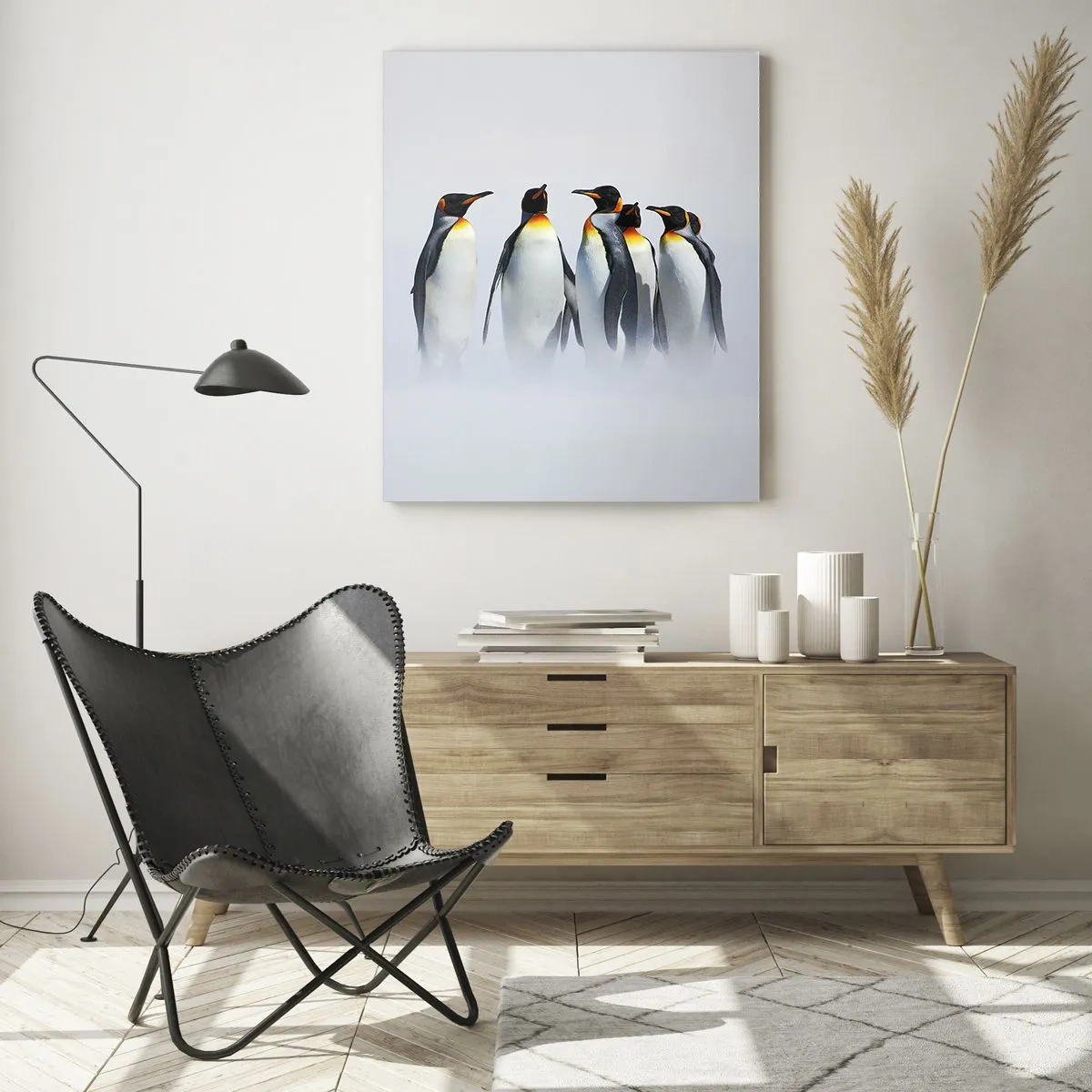 Quadro em vidro - Reunião em traje de gala - 50x70 cm