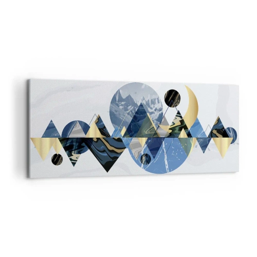 Quadro em tela - Paisagem geométrica - 120x50 cm